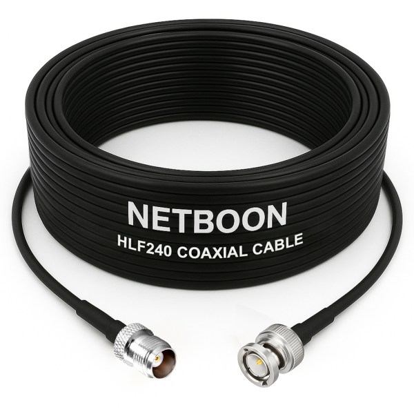 HLF240 Professional RF Coax Cable | TNC Female to BNC Male Connector | 6GHz Low-Loss Signal Cable for Precision RF Systems