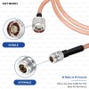 RG142 Coaxial Cable with N Male to N Female Connector Low Loss PTFE RF Cable for Antennas, IoT, SDR, Telemetry & Industrial Wireless Systems (3) RG142 Coaxial Cable with N Male to N Female Connector | Low Loss PTFE RF Cable for Antennas, IoT, SDR, Telemetry & Industrial Wireless Systems