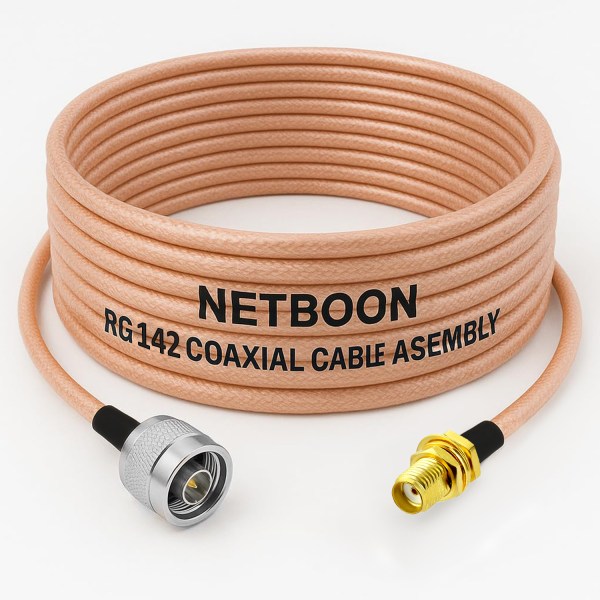 RG142 Coaxial Cable with N Male to SMA Female Connector | Low Loss RF Cable for Antennas, IoT, SDR, Test Equipment & Industrial Wireless Systems