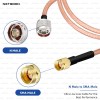 RG142 Coaxial Cable with N Male to SMA Male Connector | Low Loss PTFE RF Cable for Antennas, IoT, SDR, Test Equipment & Industrial RF Systems