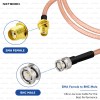 RG142 Low Loss Coaxial Cable with SMA Female to BNC Male Connector | High-Performance PTFE RF Cable for SDR, IoT & Antenna Systems