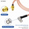 RG142 Low Loss Coaxial Cable with SMA Female to BNC Male Right Angle Connector | Premium PTFE RF Cable for SDR, IoT & Antenna Systems