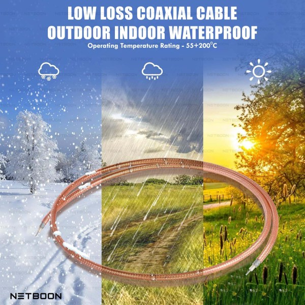 RG142 Low Loss Coaxial Cable with SMA Female to N Female Connector | Premium PTFE RF Cable for Antennas, SDR, IoT & Industrial Systems