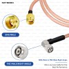 RG142 Low Loss Coaxial Cable with SMA Male to TNC Male Right Angle Connector Premium PTFE RF Cable for Industrial, IoT & SDR Systems (3) RG142 Low Loss Coaxial Cable with SMA Male to TNC Male Right Angle Connector | Premium PTFE RF Cable for Industrial, IoT & SDR Systems