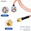 RG142 Low Loss Coaxial Cable with TNC Male to SMA Male Connector Premium PTFE RF Cable for Antennas, SDR, IoT & Industrial Applications (3) RG142 Low Loss Coaxial Cable with TNC Male to SMA Male Connector | Premium PTFE RF Cable for Antennas, SDR, IoT & Industrial Applications