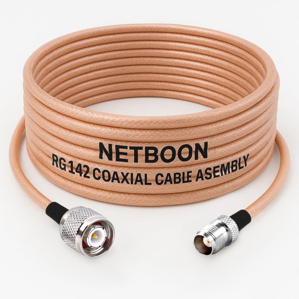 RG142 Low Loss Coaxial Cable with TNC Male to TNC Female Connector Premium PTFE RF Cable for Industrial, IoT & Wireless Applications (1) RG142 Low Loss Coaxial Cable with TNC Male to TNC Female Connector | Premium PTFE RF Cable for Industrial, IoT & Wireless Applications