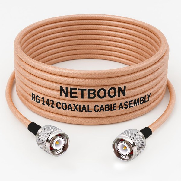 RG142 Low Loss Coaxial Cable with TNC Male to TNC Male Connector | High-Performance PTFE RF Cable for SDR, Antennas & Industrial Systems
