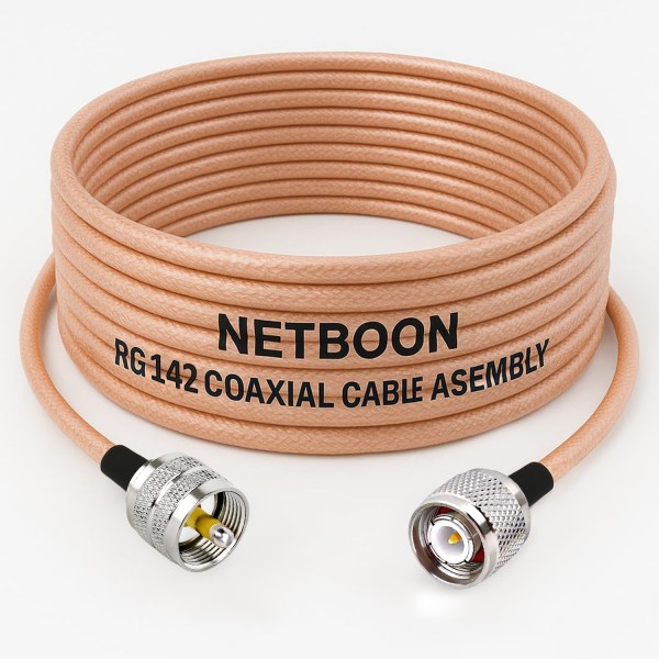 RG142 Low Loss Coaxial Cable with UHF Male to TNC Male Connector Durable PTFE RF Cable for Antennas, Radio Systems, IoT & Industrial Use (1) RG142 Low Loss Coaxial Cable with UHF Male to TNC Male Connector | Durable PTFE RF Cable for Antennas, Radio Systems, IoT & Industrial Use