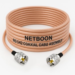 RG142 Low Loss Coaxial Cable with UHF Male to UHF Male Connector | Premium PTFE RF Cable for Radio Systems, Antennas & Industrial Communication