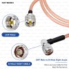 RG142 Premium RF Cable | UHF Male to N Male Right-Angle Connector | Low Loss Coaxial Assembly