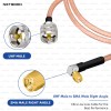 RG142 Premium RF Coaxial Cable with UHF Male to SMA Male Right Angle Connector | Low Loss PTFE Cable for Antennas, Radios & Industrial Use