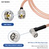 RG142 Premium RF Coaxial Cable with UHF Male to TNC Male Right Angle Connector | Durable PTFE Low Loss Cable for Radios, Antennas & Industrial Use
