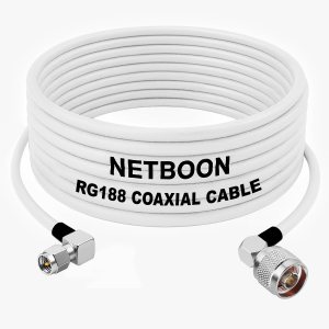 RG188 Dual Right-Angle RF Cable SMA Male RA to N Male RA Connector Low-Loss High-Frequency Coax for IoT, Telecom & RF Test Applications