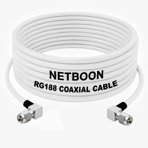 RG188 Flexible RF Coaxial Cable SMA Male Right Angle to SMA Male Right Angle Low-Loss 3GHz Cable for IoT, Antennas & Compact RF Systems