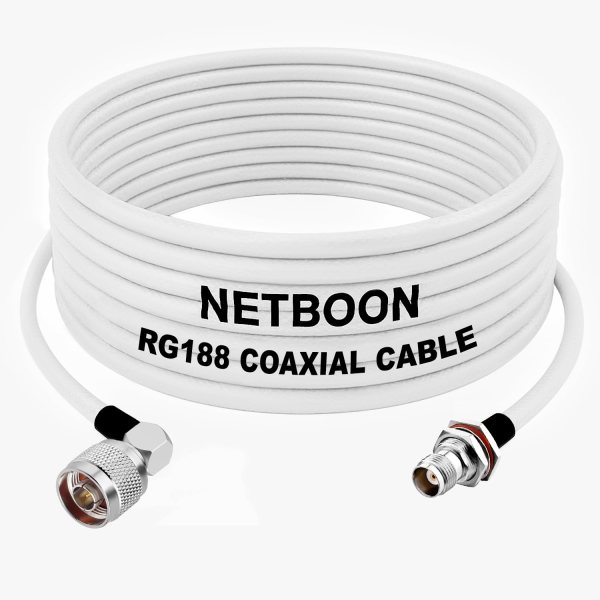 RG188 High-Quality RF Coax Cable N Male Right Angle to TNC Female Bulkhead Connector Low-Loss, Shielded Cable for Telecom & Industrial Applications (1) RG188 High-Quality RF Coax Cable | N Male Right Angle to TNC Female Bulkhead Connector | Low-Loss, Shielded Cable for Telecom & Industrial Applications