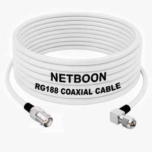 RG188 Precision RF Coax Cable BNC Female to SMA Male Right Angle Connector Low-Loss High-Frequency Cable for Lab, IoT & Communication Systems (1) RG188 Precision RF Coax Cable BNC Female to SMA Male Right Angle Connector Low-Loss High-Frequency Cable for Lab, IoT & Communication Systems