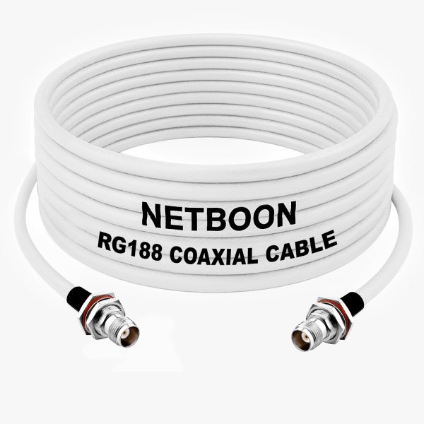 RG188 Premium RF Coax Cable TNC Female Bulkhead to TNC Female Bulkhead Connector Low-Loss Shielded Cable for Industrial & Lab Applications (1) RG188 Premium RF Coax Cable TNC Female Bulkhead to TNC Female Bulkhead Connector Low-Loss Shielded Cable for Industrial & Lab Applications