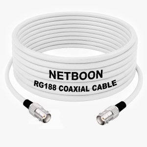 RG188 Premium RF Coaxial Cable BNC Female to BNC Female Connector Low-Loss, Shielded High-Frequency Cable for Test, CCTV & Communication Systems