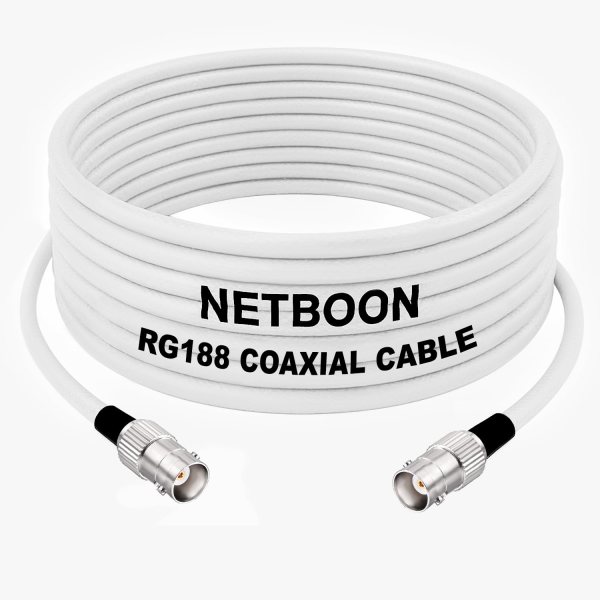 RG188 Premium RF Coaxial Cable BNC Female to BNC Female Connector Low-Loss, Shielded High-Frequency Cable for Test, CCTV & Communication Systems