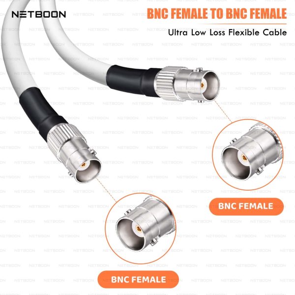 RG188 Premium RF Coaxial Cable | BNC Female to BNC Female Connector | Low-Loss, Shielded High-Frequency Cable for Test, CCTV & Communication Systems
