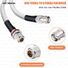 RG188 RF Coaxial Cable BNC Female to N Female Bulkhead Connector Low-Loss, Shielded High-Frequency Cable for Test, Telecom & Industrial Use (2) RG188 RF Coaxial Cable BNC Female to N Female Bulkhead Connector | Low-Loss, Shielded High-Frequency Cable for Test, Telecom & Industrial Use