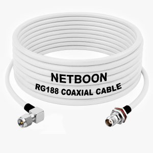 RG188 RF Coaxial Cable SMA Male Right Angle to TNC Female Bulkhead Low-Loss Shielded High-Frequency Cable for Telecom & Industrial Systems