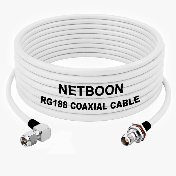 RG188 RF Coaxial Cable SMA Male Right Angle to TNC Female Bulkhead Low-Loss Shielded High-Frequency Cable for Telecom & Industrial Systems