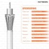 RG188 RF Coaxial Cable | SMA Male Right Angle to TNC Female Bulkhead | Low-Loss Shielded High-Frequency Cable for Telecom & Industrial Systems