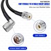 RG213 Flexible Ultra Low Loss RF Cable with UHF Female to N Male Right Angle Connector for High-Performance Signal Transmission (2) RG213 Flexible Ultra Low Loss RF Cable with UHF Female to N Male Right Angle Connector for High-Performance Signal Transmission