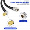 RG213 Flexible Ultra Low Loss RF Coaxial Cable with N Female to SMA Male Right Angle Connector for Compact Professional RF Installations (2) RG213 Flexible Ultra Low Loss RF Coaxial Cable with N Female to SMA Male Right Angle Connector for Compact Professional RF Installations