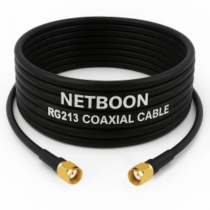RG213 Flexible Ultra Low Loss RF Coaxial Cable with RP-SMA Male to RP-SMA Male Connector for High-Performance WiFi & RF Applications (1) RG213 Flexible Ultra Low Loss RF Coaxial Cable with RP-SMA Male to RP-SMA Male Connector for High-Performance WiFi & RF Applications