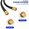 RG213 Flexible Ultra Low Loss RF Coaxial Cable with RP-SMA Male to RP-SMA Male Connector for High-Performance WiFi & RF Applications (2) RG213 Flexible Ultra Low Loss RF Coaxial Cable with RP-SMA Male to RP-SMA Male Connector for High-Performance WiFi & RF Applications