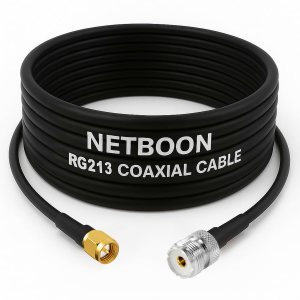 RG213 Flexible Ultra Low Loss RF Coaxial Cable with SMA Male to UHF Female Connector for Professional Wireless & RF Applications (1) RG213 Flexible Ultra Low Loss RF Coaxial Cable with SMA Male to UHF Female Connector for Professional Wireless & RF Applications