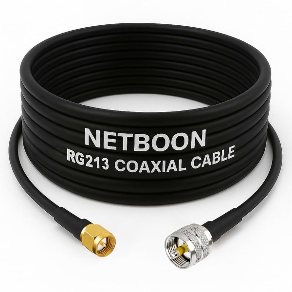 RG213 Flexible Ultra Low Loss RF Coaxial Cable with SMA Male to UHF Male Connector for High-Performance Wireless & RF Systems (1) RG213 Flexible Ultra Low Loss RF Coaxial Cable with SMA Male to UHF Male Connector for High-Performance Wireless & RF Systems