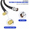 RG213 Flexible Ultra Low Loss RF Coaxial Cable with TNC Female to SMA Male Right Angle Connector for Compact Professional RF Installations (2) RG213 Flexible Ultra Low Loss RF Coaxial Cable with TNC Female to SMA Male Right Angle Connector for Compact Professional RF Installations