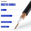 RG213 Flexible Ultra Low Loss RF Coaxial Cable with TNC Male to SMA Male Right Angle Connector for Precision Wireless & RF Equipment