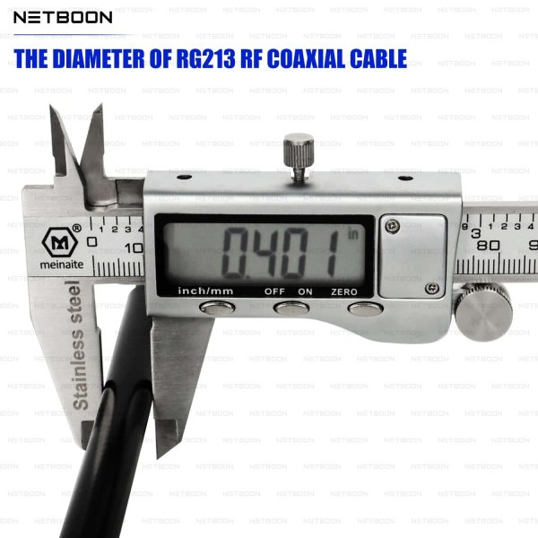 RG213 Flexible Ultra Low Loss RF Coaxial Cable with UHF Male to UHF Female Connector for High-Performance Radio & Communication Systems (3) RG213 Flexible Ultra Low Loss RF Coaxial Cable with UHF Male to UHF Female Connector for High-Performance Radio & Communication Systems