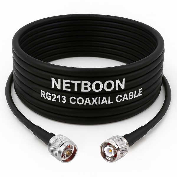 RG213 Ultra Low Loss Flexible RF Coaxial Cable Assembly with N Male to TNC Male Connector