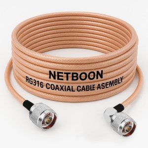 RG316 Coaxial Cable Assembly N Male to N Male Right Angle Connector High-Frequency RF Patch Cable (1) RG316 Coaxial Cable Assembly N Male to N Male Right Angle Connector High-Frequency RF Patch Cable