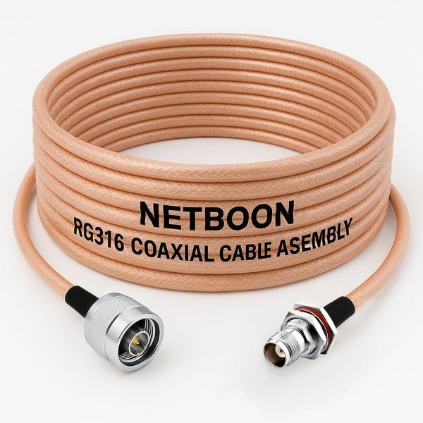 RG316 Coaxial Cable Assembly N Male to TNC Female Bulkhead Connector High-Performance RF Cable