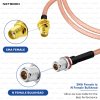 RG316 Coaxial Cable Assembly SMA Female to N Female Bulkhead Connector High-Frequency RF Extension Cable (2) RG316 Coaxial Cable Assembly | SMA Female to N Female Bulkhead Connector | High-Frequency RF Extension Cable
