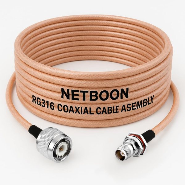 RG316 Coaxial Cable Assembly TNC Male to TNC Female Bulkhead Connector High-Performance RF Cable (1) RG316 Coaxial Cable Assembly TNC Male to TNC Female Bulkhead Connector High-Performance RF Cable