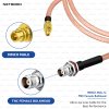 RG316 Coaxial Cable Assembly with MMCX Male to TNC Female Bulkhead Connector | Low Loss PTFE RF Cable for IoT, Antennas, SDR & Industrial Wireless Systems