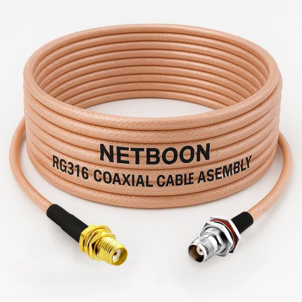 RG316 Coaxial Cable Assembly with SMA Female to TNC Female Bulkhead Connector High-Precision RF Patch Cable Low Loss Signal Transfer Premium Shielded Flexible RG316 Cable for RF, IoT & Wireless Systems (1) RG316 Coaxial Cable Assembly with SMA Female to TNC Female Bulkhead Connector High-Precision RF Patch Cable Low Loss Signal Transfer Premium Shielded Flexible RG316 Cable for RF, IoT & Wireless Systems