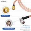 RG316 Coaxial Cable with RP-SMA Male to N Male Right Angle Connector | Low Loss PTFE RF Cable for Antennas, IoT, SDR, Routers & Wireless Systems