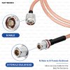 RG316 RF Low Loss Coaxial Cable N Male to N Female Bulkhead Connector High Performance 7 GHz Frequency Durable Connector Assembly (4) NETBOON RG316 Coaxial Cable Assembly with N Male to N Female Bulkhead Connector | High-Performance RF Extension Cable | Low Loss, Shielded, Durable