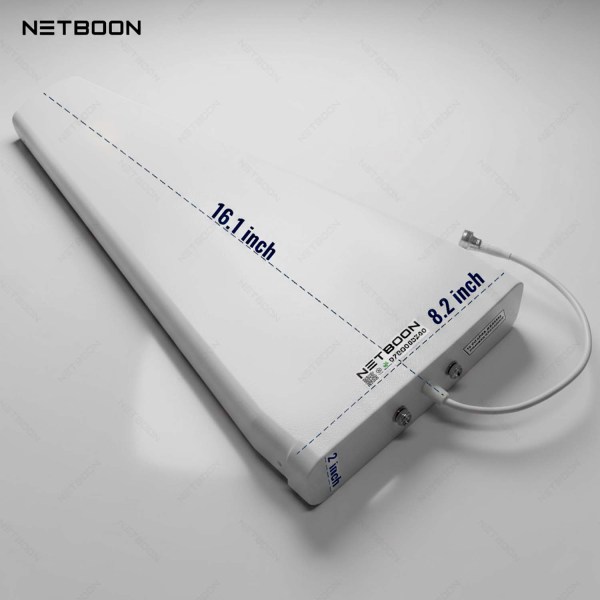 12dBi LPDA & NM to TNC M HLF200 Cable - 2 12 dBi LPDA Antenna with HLF200 Cable | N Male to TNC Male Connector | Directional External Antenna for GSM Landline Phones