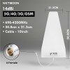 14dBi LPDA & NM to TNC M Cable - 2 Outdoor High-Gain 14 dBi LPDA Antenna with HLF400 Cable | N Male to TNC Male Connector | Directional External Antenna for GSM Landline Phone