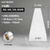 14dBi LPDA & NM to TNC M HLF200 Cable - 2 External Long Range 14 dBi LPDA Antenna with HLF200 Cable | N Male to TNC Male Connector | Outdoor Antenna for GSM Wireless Landline Phone