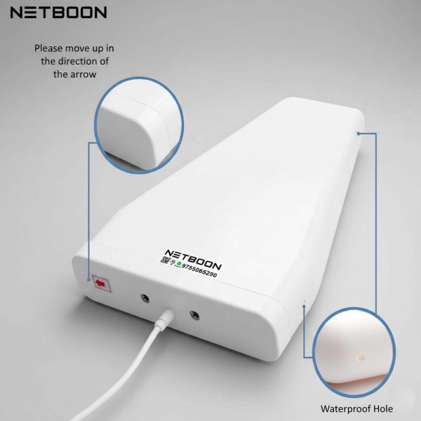 14dBi LPDA & NM to TNC M HLF200 Cable - 4 External Long Range 14 dBi LPDA Antenna with HLF200 Cable | N Male to TNC Male Connector | Outdoor Antenna for GSM Wireless Landline Phone